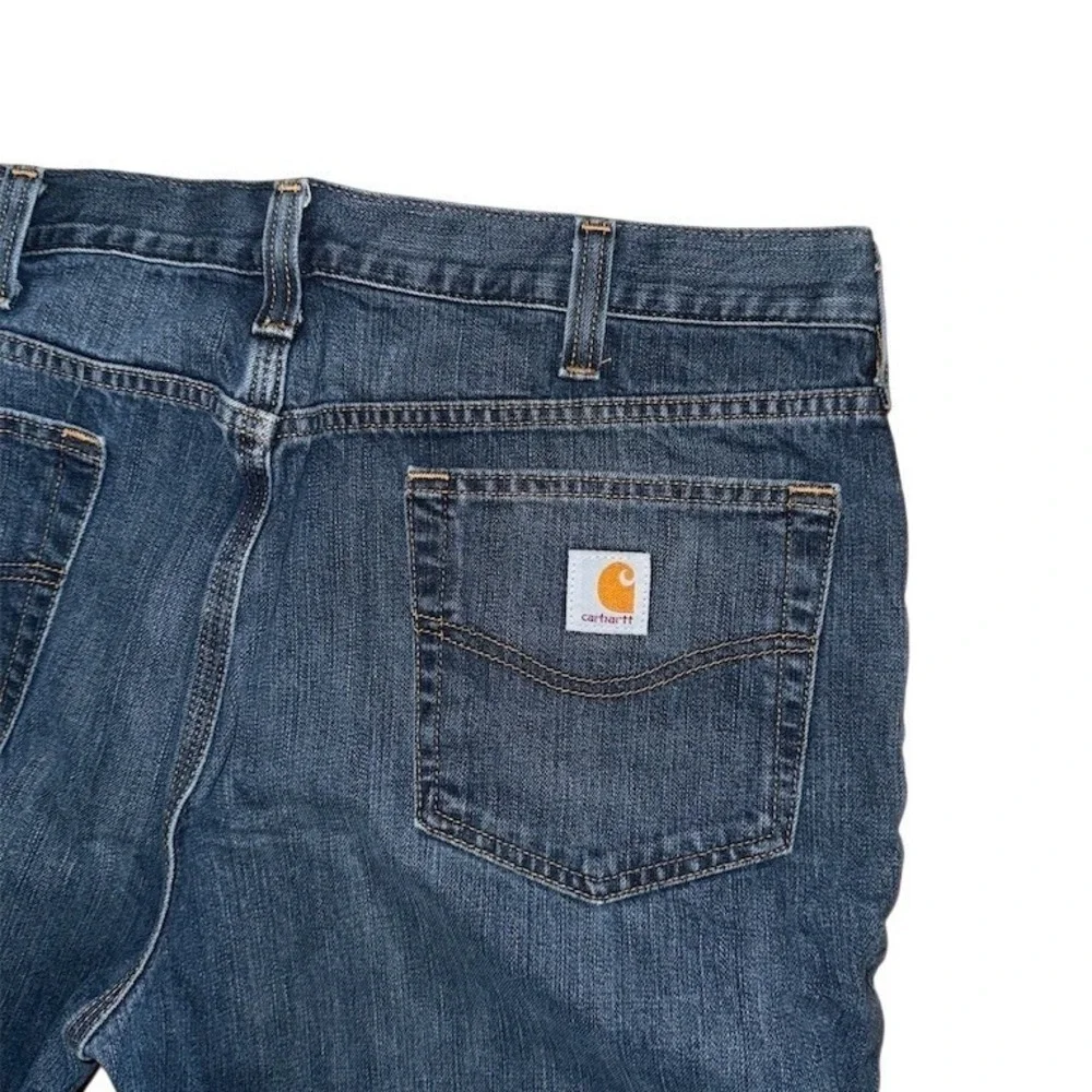 Carhartt Jeans Mens 38x30 Blue Medium Wash Relaxed Fit Straight Workwear